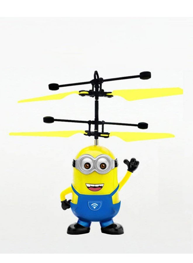 Rc Helicopter Me Minion Induction Flying Toy Drone 14.5cm