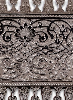 REGAL IN HOUSE Copper Handmade Engraved Tray Silver 38x19cm  - Image 3
