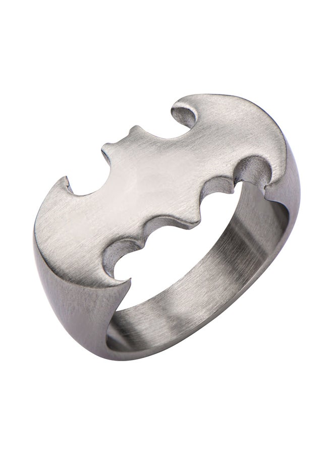 Stainless Steel Batman Silhouette Cutout Ring 1inch