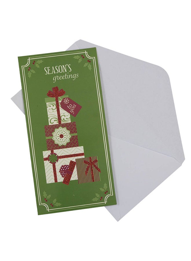 JAM Paper 6 Pack Christmas Money Cards And Matching Envelopes Set 