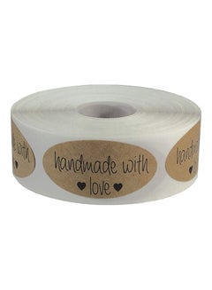InStockLabels.com 500 Handmade Labels With Love Oval Stickers 