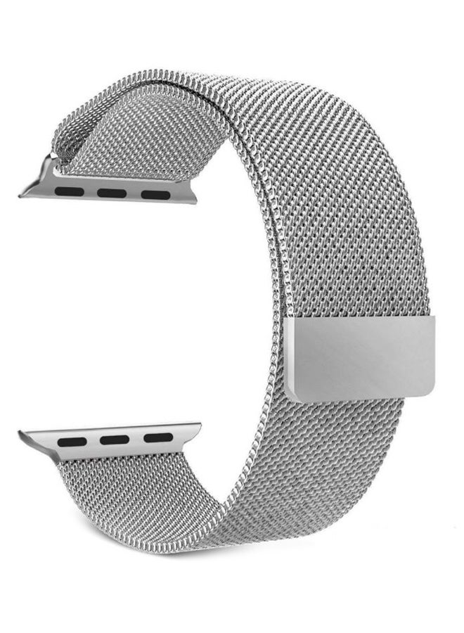 365dealz - Replacement Band For Apple Watch Series 4/3/2/1 42-44mm Silver - Image 1