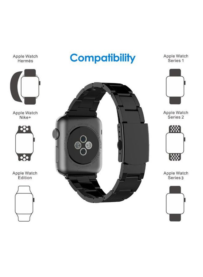 365dealz Replacement Band For Apple Watch Series 3/2/1 38mm Black  - Image 2