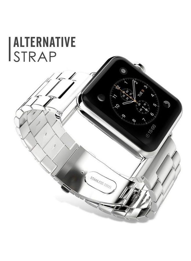 365dealz - Replacement Band For Apple Watch Series 3/2/1 Silver - Image 1