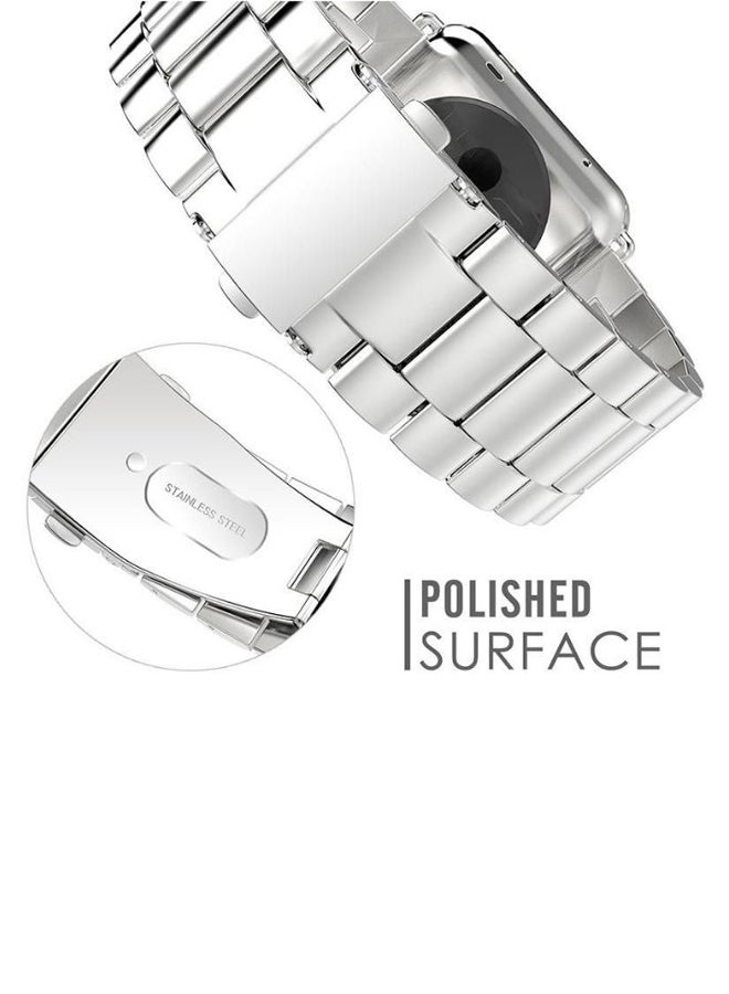 365dealz - Replacement Band For Apple Watch Series 3/2/1 Silver - Image 1