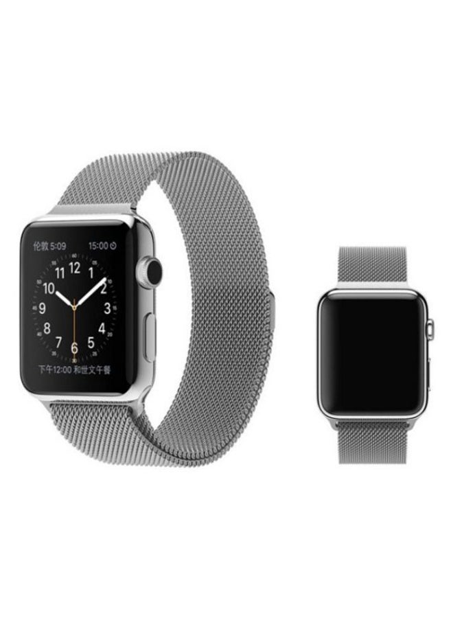 365dealz - Replacement Band For Apple Watch Series 3/2/1 42mm Silver - Image 1