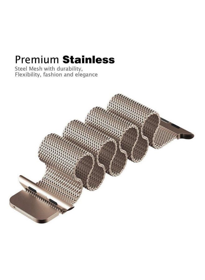 365dealz - Replacement Band For Apple Watch Series 4/3/2/1 42-44mm Gold - Image 1