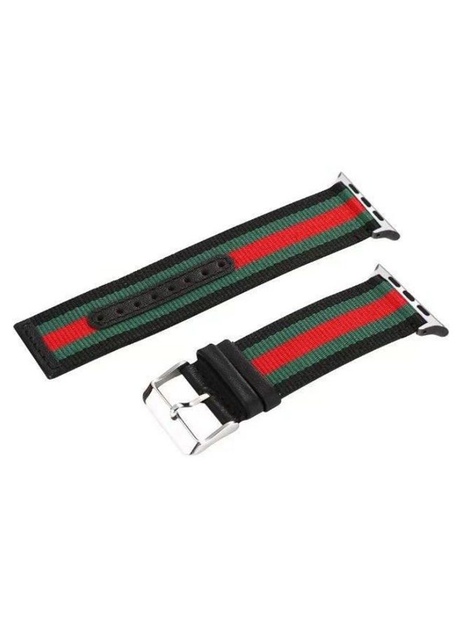 365dealz Replacement Nylon Band For Apple Watch Series 3/2/1 Red/Green/Black  - Image 3