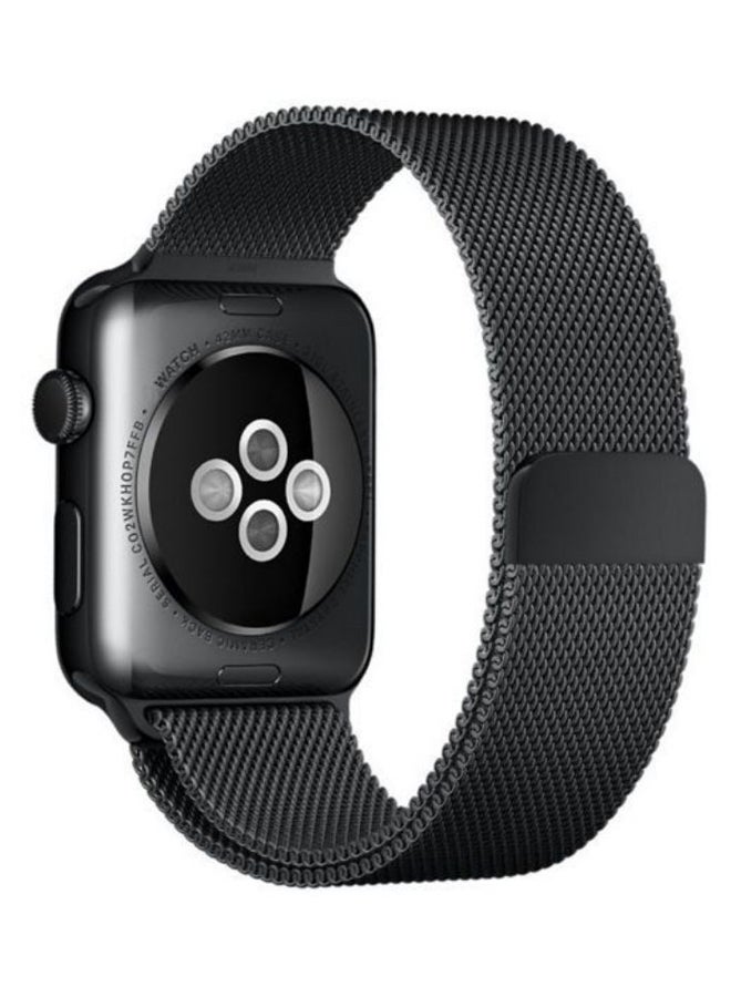 365dealz Replacement Band For Apple Watch Series 3/2/1 42mm Black  - Image 2