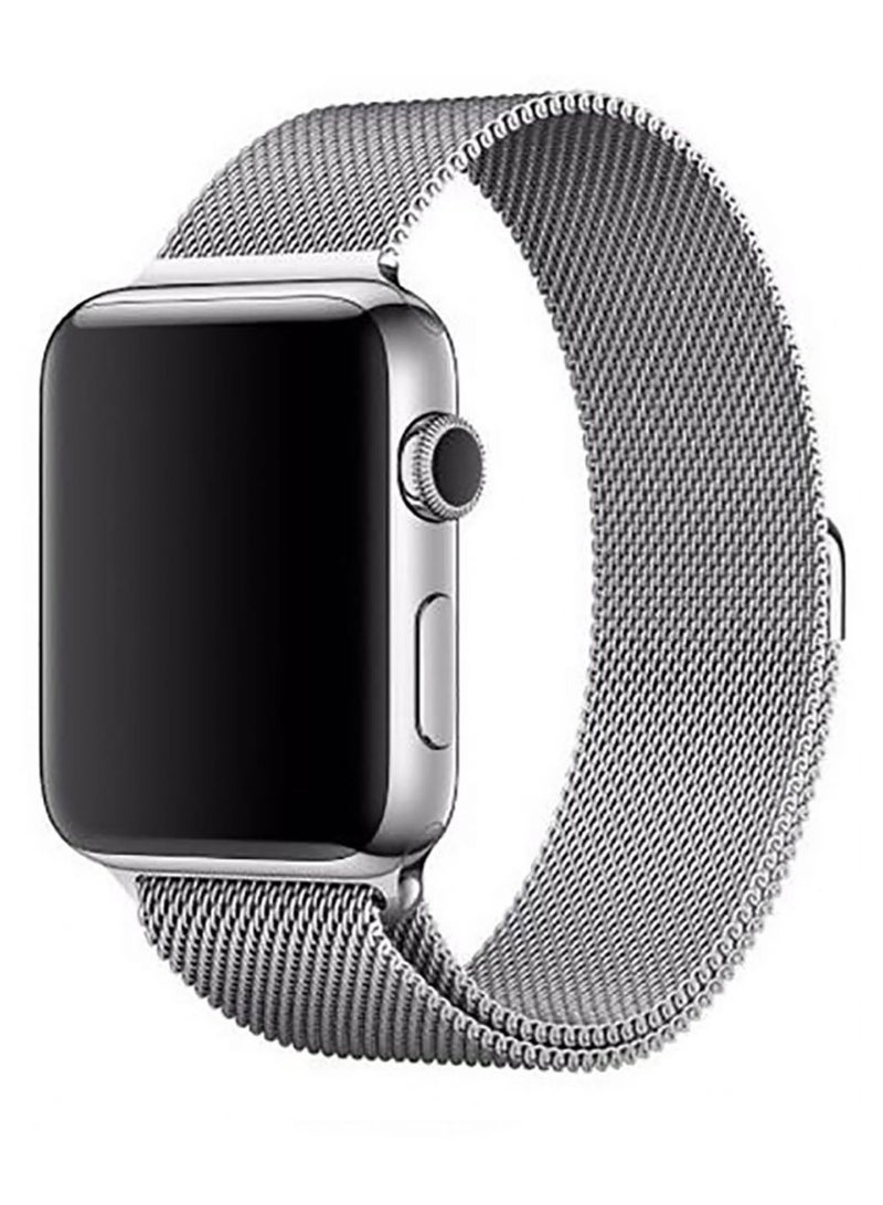 365dealz Replacement Band With Screen Protector For Apple Watch Series 3/2/1 Silver 