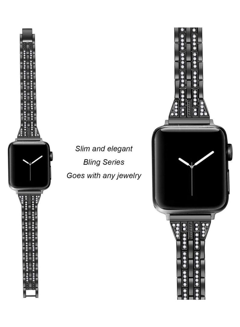 365dealz - Replacement Strap For Apple Watch Series 4/3/2/1 42-44mm Black/Clear - Image 1