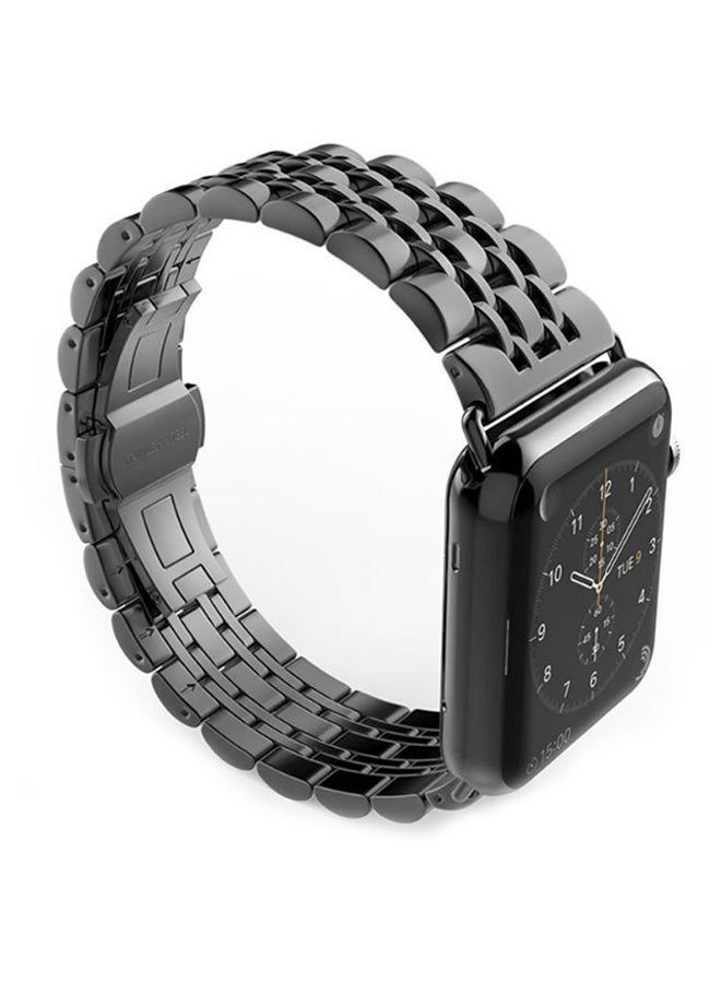 365dealz Replacement Stainless Steel Band For Apple Watch Series 3/2/1 Black  - Image 3