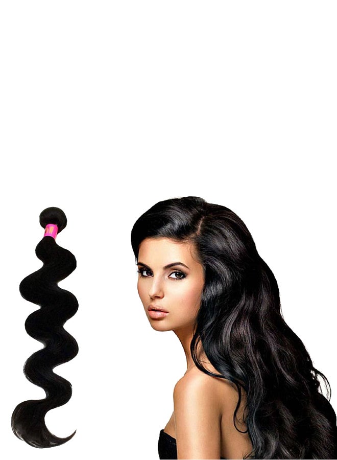 إستيل وصلة شعر بشري مموج أسود 22بوصة - Image 2