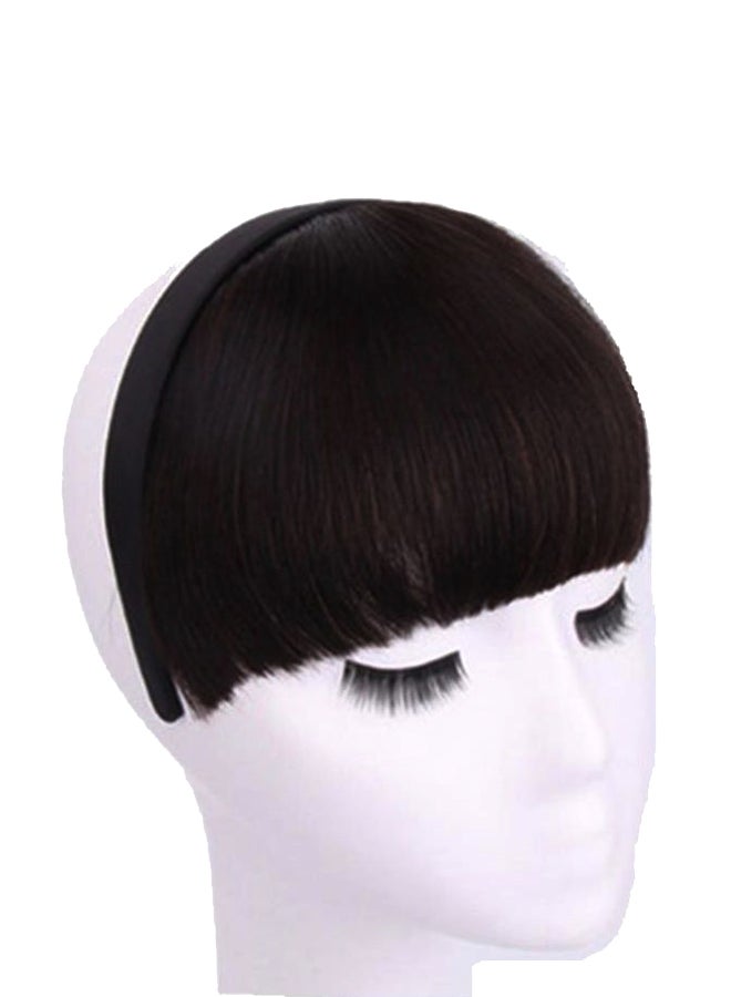 إستيل شعر مستعار طبيعي بتسريحة أمامية مسطحة أسود