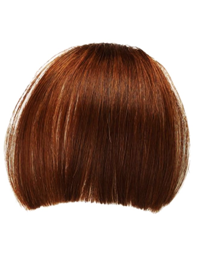 إستيل شعر مستعار طبيعي بتسريحة أمامية مسطحة بني غامق