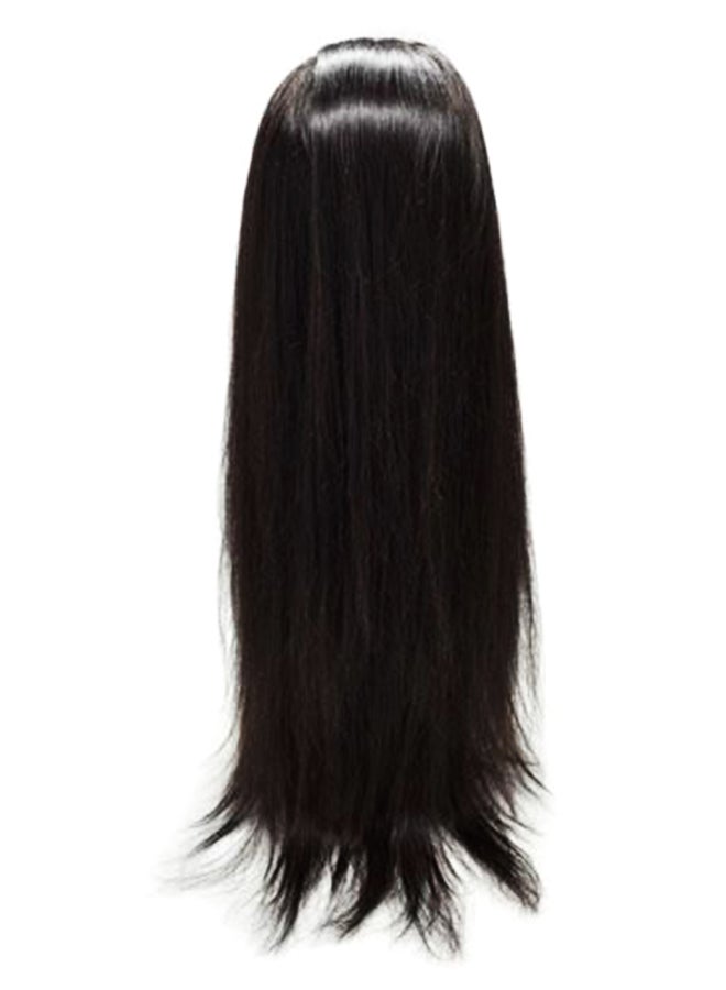 إستيل شعر مستعار طبيعي برباط كامل بدون غراء أسود - Image 2