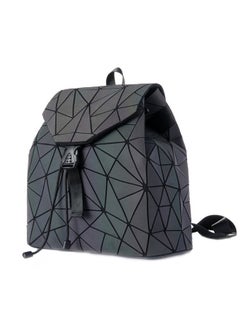 Luminous Holographic Reflective Geometric Backpack Grey/Black