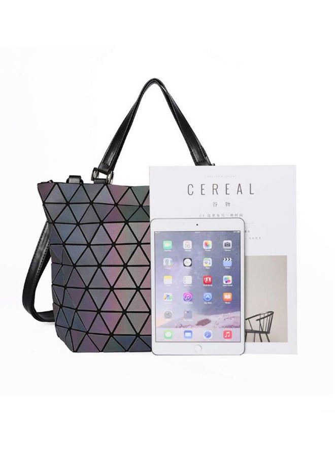 LisaAn - Luminous Geometric Lattice Design Tote Multicolour - Image 1