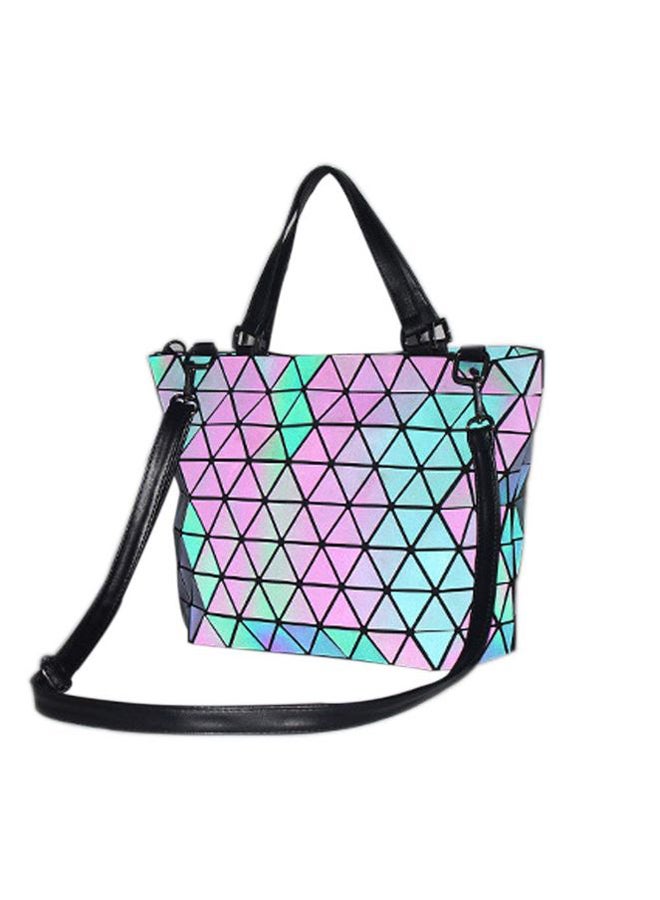 LisaAn - Luminous Geometric Lattice Design Tote Multicolour - Image 1