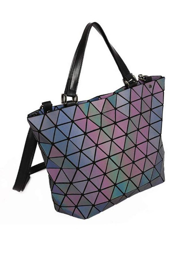 LisaAn - Luminous Geometric Lattice Design Tote Multicolour - Image 1