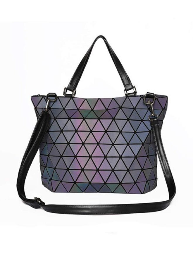 LisaAn - Luminous Geometric Lattice Design Tote Multicolour - Image 1