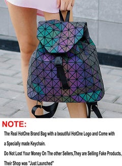 LisaAn Luminous Geometric Shard Lattice Backpack Multicolour  - Image 2