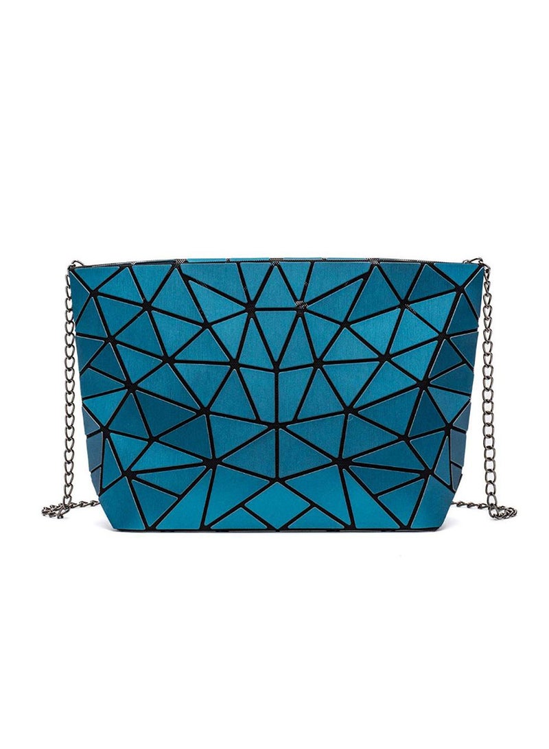 LisaAn Geometric Holographic Luminous Crossbody Bag Blue/Black  - Image 1