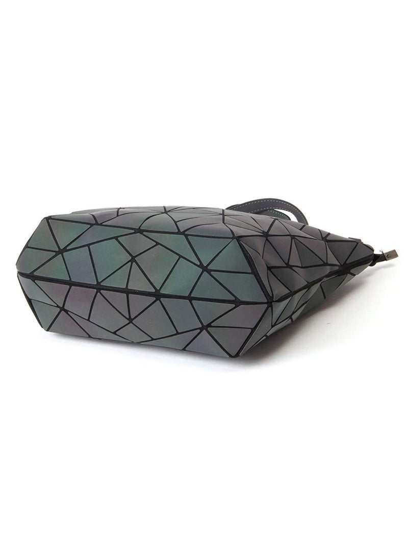 LisaAn Luminous Geometric Lattice Design Tote Grey  - Image 5