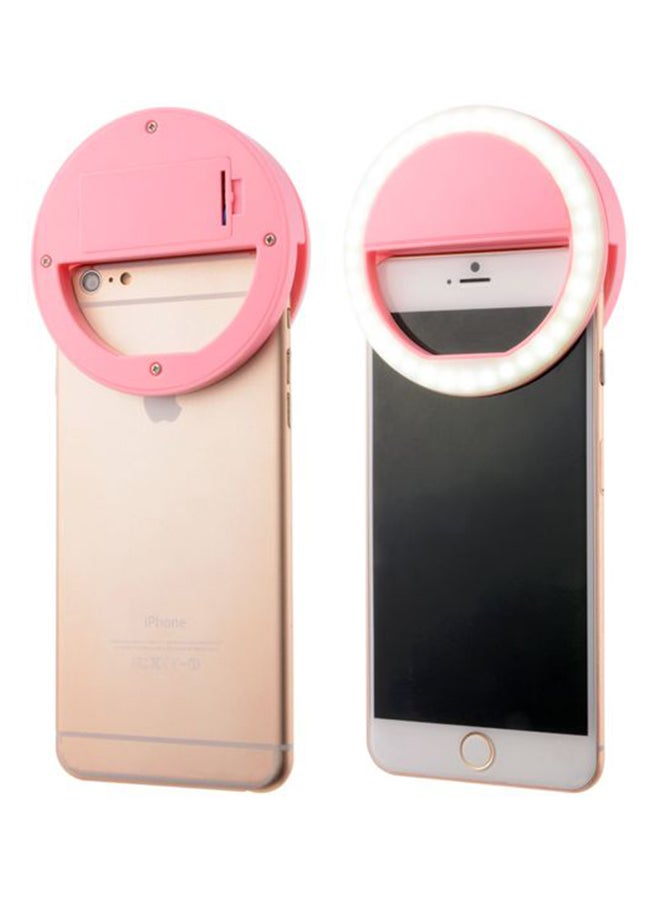 Generic Clip-On Selfie Ring Light Pink  - Image 1
