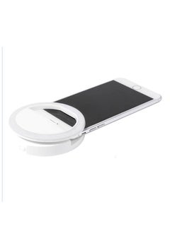 Generic Led Flash Light Up Selfie Luminous Phone Ring White  - Image 1
