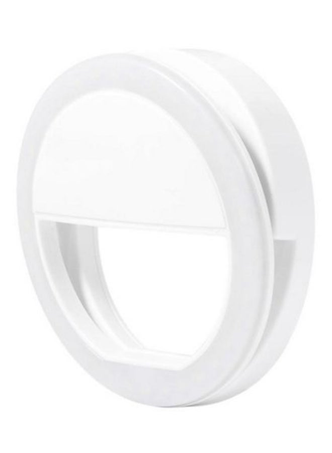 Led Flash Light Up Selfie Luminous Phone Ring White  - Image 2