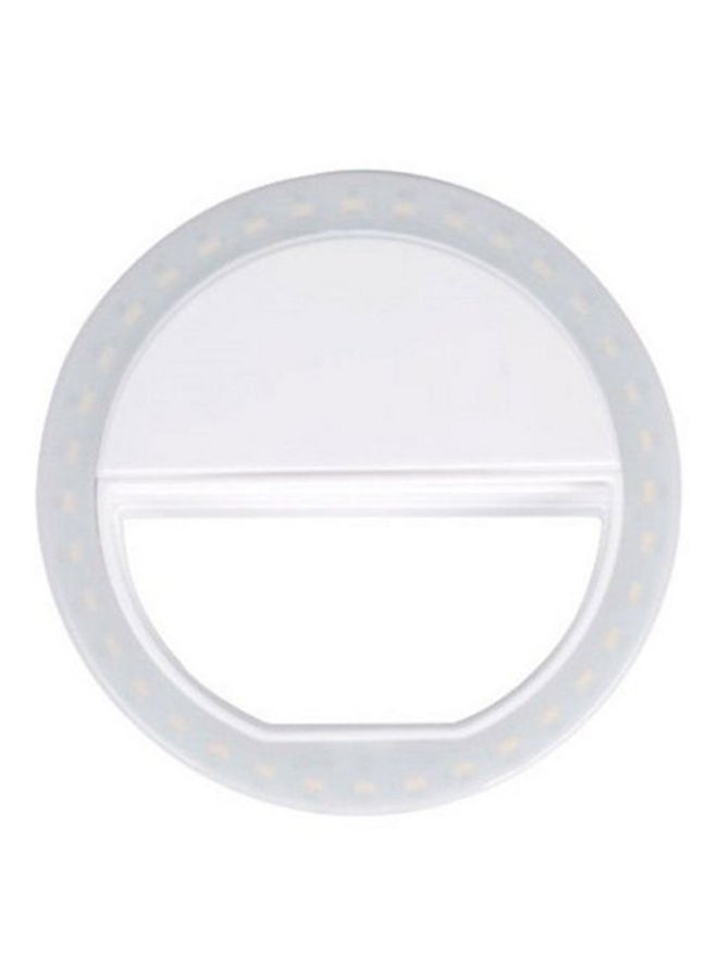 Led Flash Light Up Selfie Luminous Phone Ring White  - Image 3