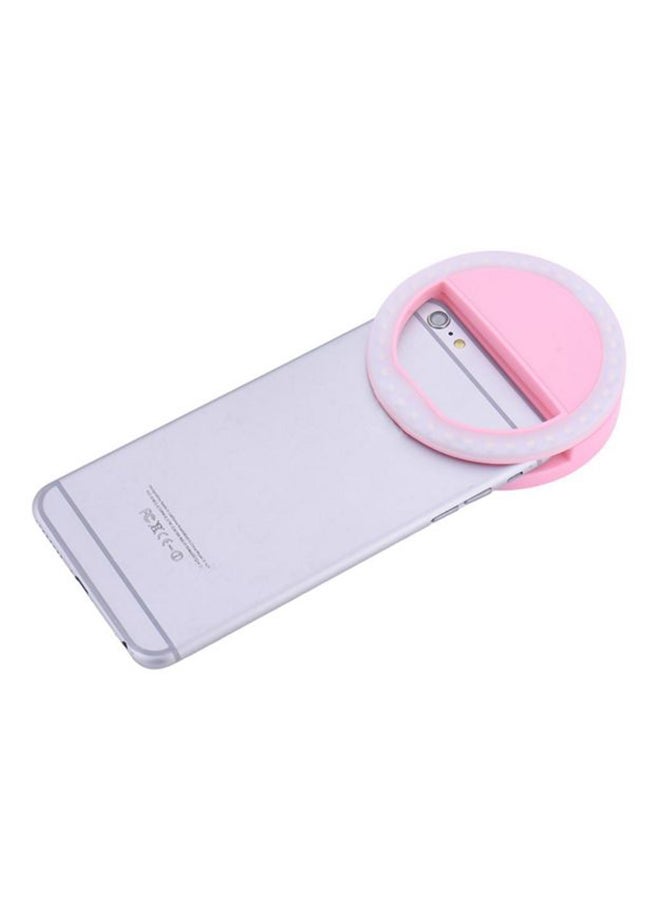 Generic Portable Selfie LED Ring Flash Light Camera Photography Pink  - Image 1