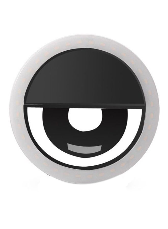 Generic Smartphone LED Ring Selfie Light Black/White  - Image 1