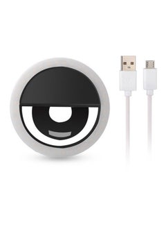 Generic Smartphone LED Ring Selfie Light Black/White  - Image 2