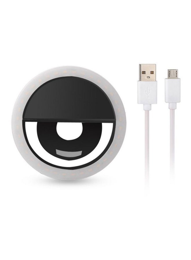Generic Smartphone LED Ring Selfie Light Black/White  - Image 2
