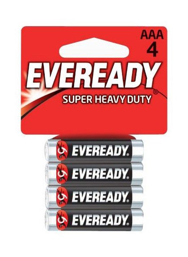 Eveready Pack Of 4 Super Heavy Duty AAA Batteries Multicolour