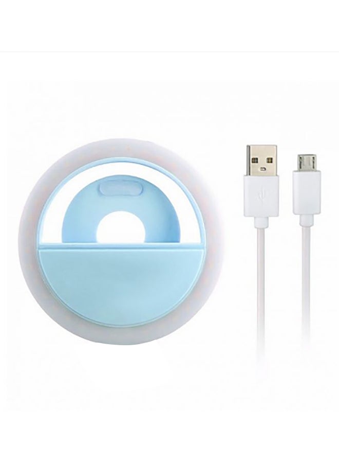 Generic - Selfie LED Ring Flash Light For Smartphone Blue - Image 1