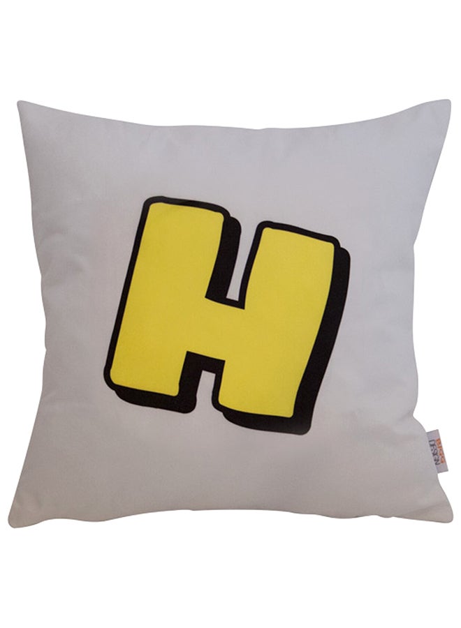 Biggdesign 4-Piece Pillow Case Set Yellow/White 43x43cm  - Image 2