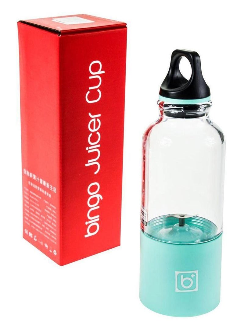 Portable USB Rechargeable Juice Cup Blender Blue/Clear 500ml  - Image 5