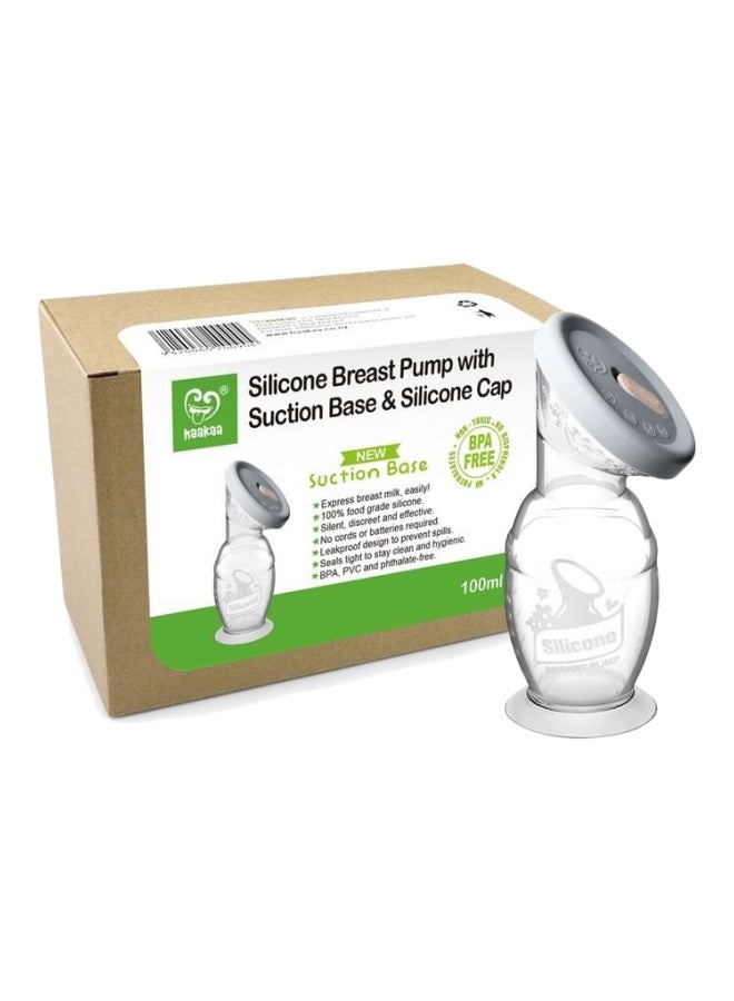 haakaa - Silicone Breast Pump With Base And Cap 100 ml - Image 1