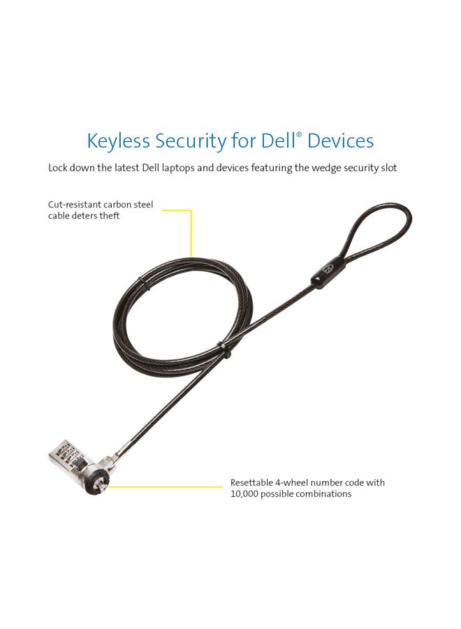 Kensington - N17 Combination Laptop Lock Black/Silver - Image 1