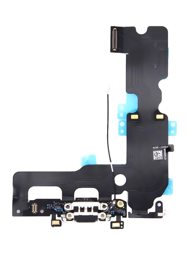 كابل مرن لمنفذ شحن بديل لهاتف أبل آيفون 7 بلس الأسود / الأزرق