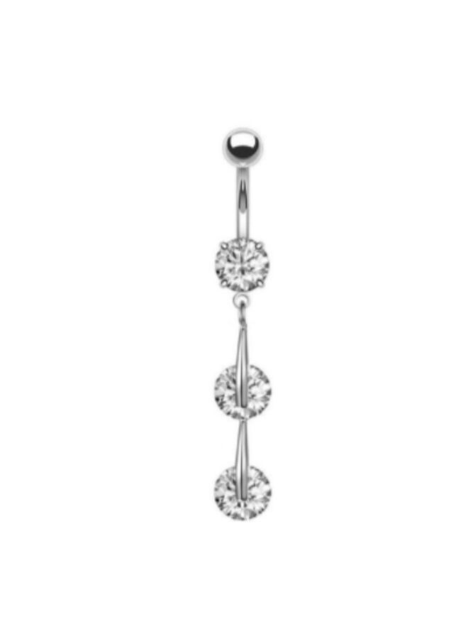 HS - 316L Surgical Steel with Zircon  Brow Ring - Image 1