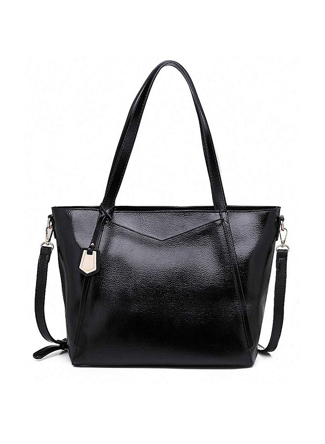 Generic - Retro Soft Leather Shoulder Bag Black - Image 1