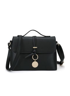 Synthetic Leather Stylish Satchel HandBag Black
