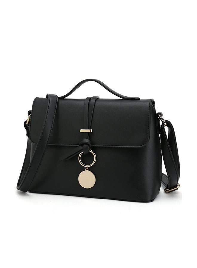 Generic - Synthetic Leather Stylish Satchel HandBag Black - Image 1