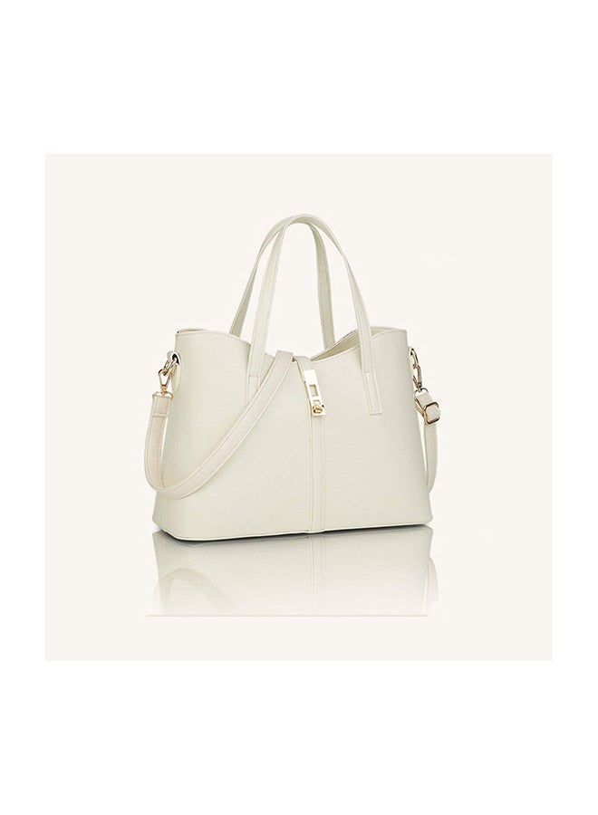 Generic - 4-Piece Synthetic Leather Shoulder Bag Set White - Image 1