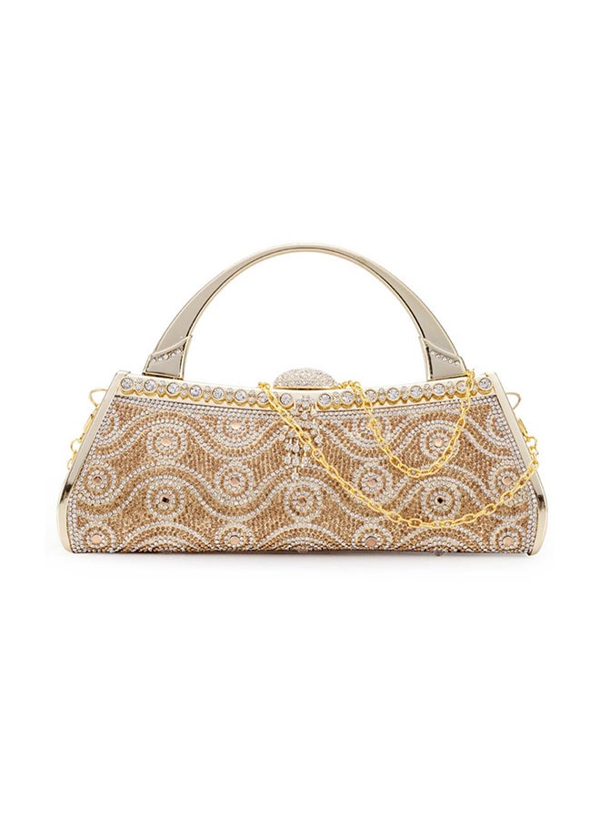 Generic - Vintage Rhinestone Bridal Clutch Bag Gold - Image 1