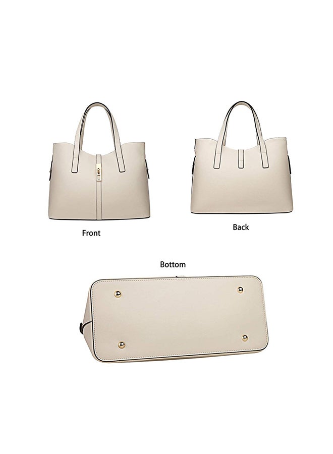 Generic - 4-Piece Synthetic Leather Shoulder Bag Set White - Image 1